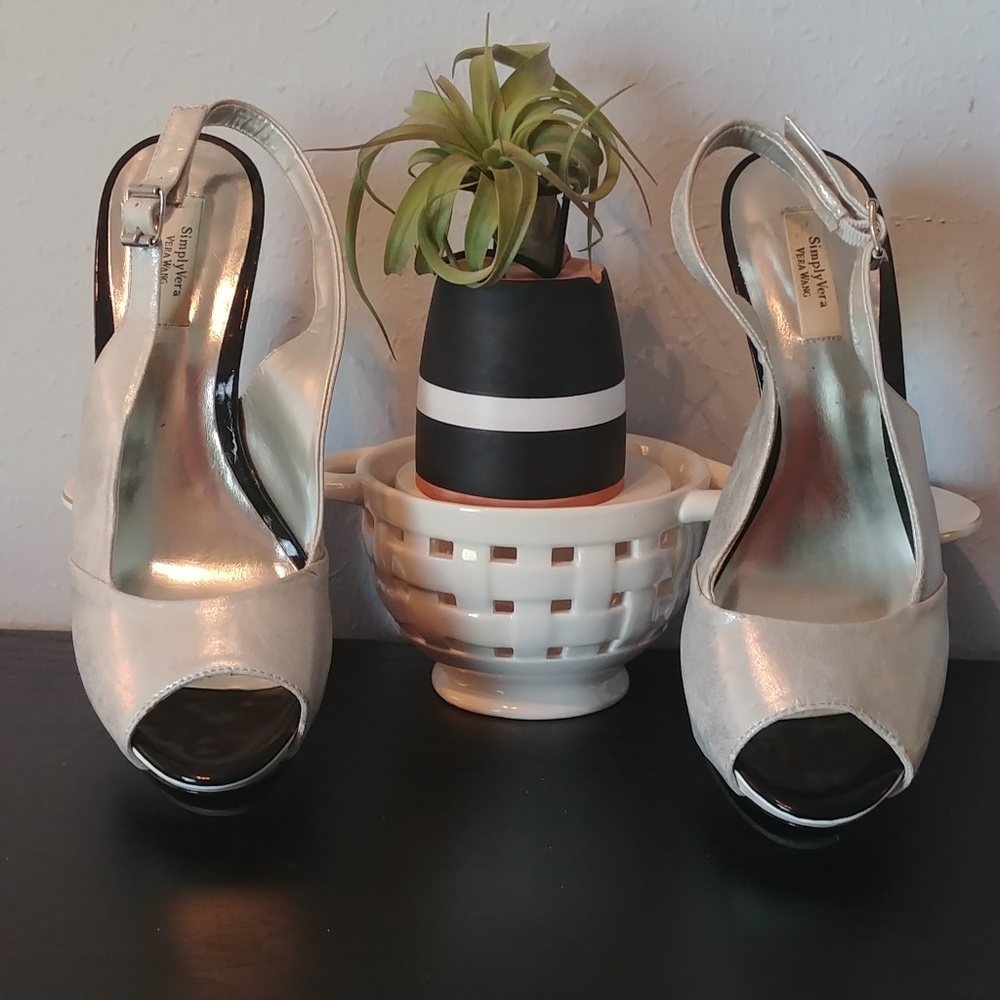 Simply Vera Vera Wang Heels Stiletto Platform 9M - Picture 2 of 8